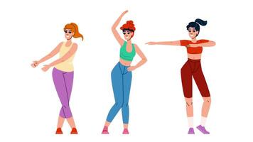 hop zumba class lesson vector