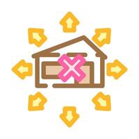 outdoor use only label product caution color icon illustration vector