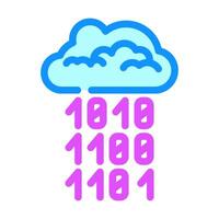 cloud computing business process color icon illustration vector
