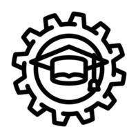 knowledge management business process line icon illustration vector