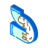hamster in tunnel pet isometric icon illustration vector