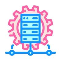 it infrastructure management business process color icon illustration vector