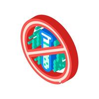 zero toxins product label caution isometric icon illustration vector