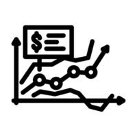 sales forecasting business process line icon illustration vector