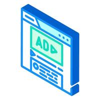 sponsored content isometric icon illustration vector