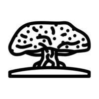 bodhi tree buddhism line icon illustration vector