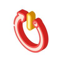 automatic shut down product label caution isometric icon illustration vector