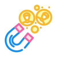 lead generation business process color icon illustration vector