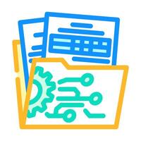 data governance business process color icon illustration vector