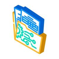 data governance business process isometric icon illustration vector