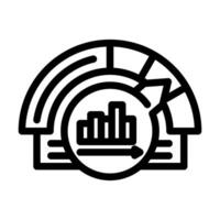 performance measurement business process line icon illustration vector