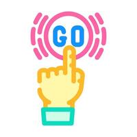 click and go app label product caution color icon illustration vector