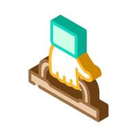 carry handle label product caution isometric icon illustration vector