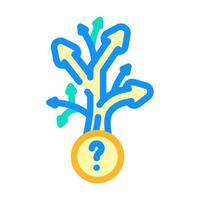 decision making business process color icon illustration vector