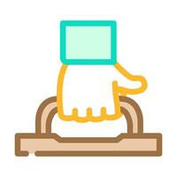 carry handle label product caution color icon illustration vector