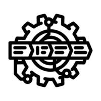 change management business process line icon illustration vector