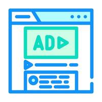 sponsored content color icon illustration vector