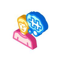 problem solving business process isometric icon illustration vector