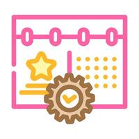 event management business process color icon illustration vector