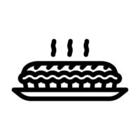 baking apple pie autumn line icon illustration vector