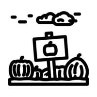 pumpkin patch autumn line icon illustration vector