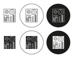 Busy board icon mark set symbol for web application vector