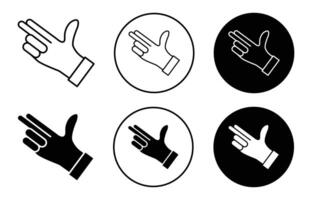 Bang bang gesture icon mark set symbol for web application vector