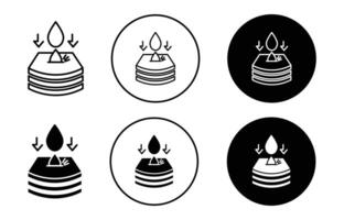 absorption flat line icon set. Absorption Thin line illustration vector