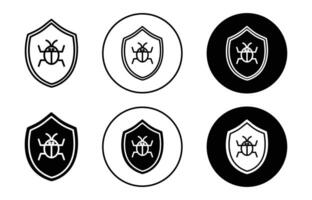 Antivirus icon mark set symbol for web application vector
