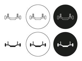 car anti roll bar simple symbol icon. car anti roll bar set in a editable stroke. vector