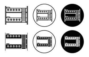 Bunk bed icon sign set in outline style graphics design vector