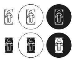 Body scan flat line icon set. Body scan Thin line illustration vector