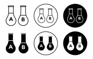 A B Testing icon sign set in outline style graphics design vector