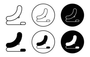 bouncy seat icon mark set symbol for web application vector
