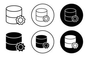 caching simple icon collection set on white background color vector
