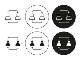 C2C icon set in thin line outline style. C2C linear sign vector