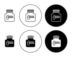 baking soda icon mark set symbol for web application vector
