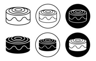 Cinnamon roll icon mark set symbol for web application vector
