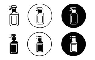 cleansing spray icon sign set in outline style graphics design vector