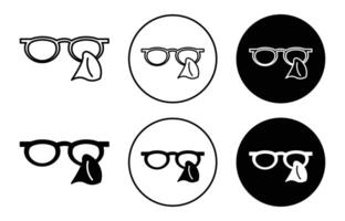 cleaning eye glasses icon vector