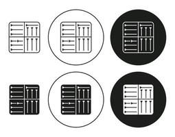 Cuneiform flat line icon collection. Cuneiform set in black and white color vector
