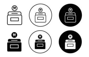 Compalint box flat line icon set. Compalint box Thin line illustration vector