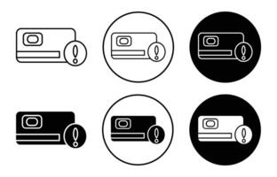 credit risk icon sign set in outline style graphics design vector
