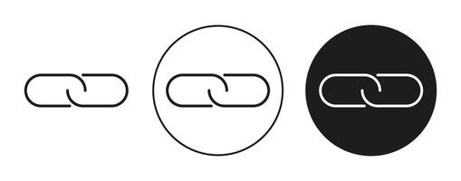 Connect Isolated on White Background set. Connect line art logo vector