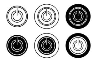 car ignition icon sign set in outline style graphics design vector