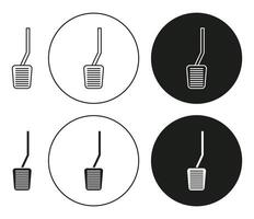 car pedal linear thin line icon graphics. car pedal set use for web ui or app vector