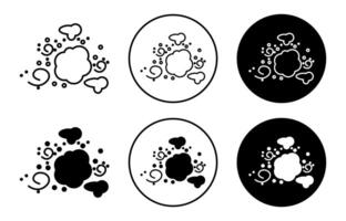dust outline line icon set sign for web app vector