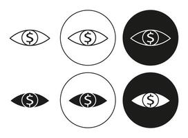 Greed flat line icon set. Greed Thin line illustration vector