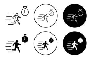 hurry icon sign set in outline style graphics design vector