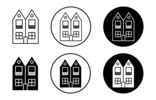 Duplex icon mark set symbol for web application vector